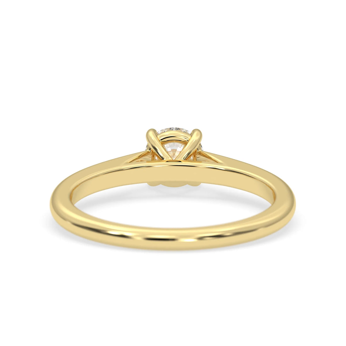 OctaPearl Round Cut Lab Grown Diamond Solitaire Engagement Ring