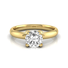 OctaPearl Round Four Prong Lab Grown Diamond Solitaire Engagement Ring