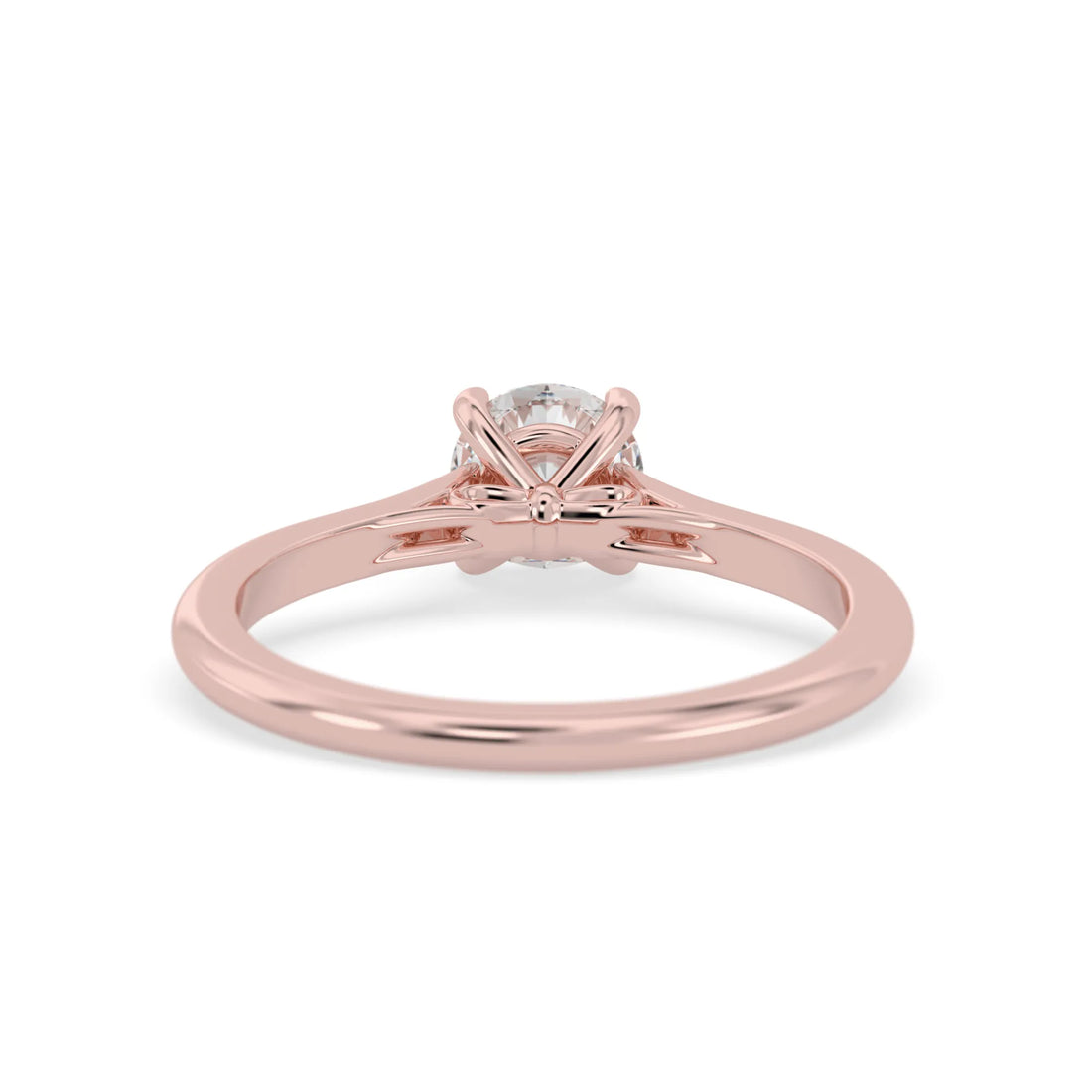 OctaPearl Round Cut Lab Grown Diamond Solitaire Engagement Ring
