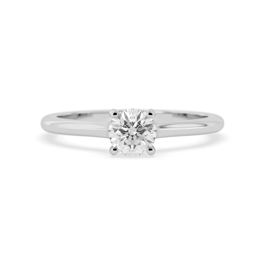 OctaPearl Round Cut Lab Grown Diamond Solitaire Engagement Ring