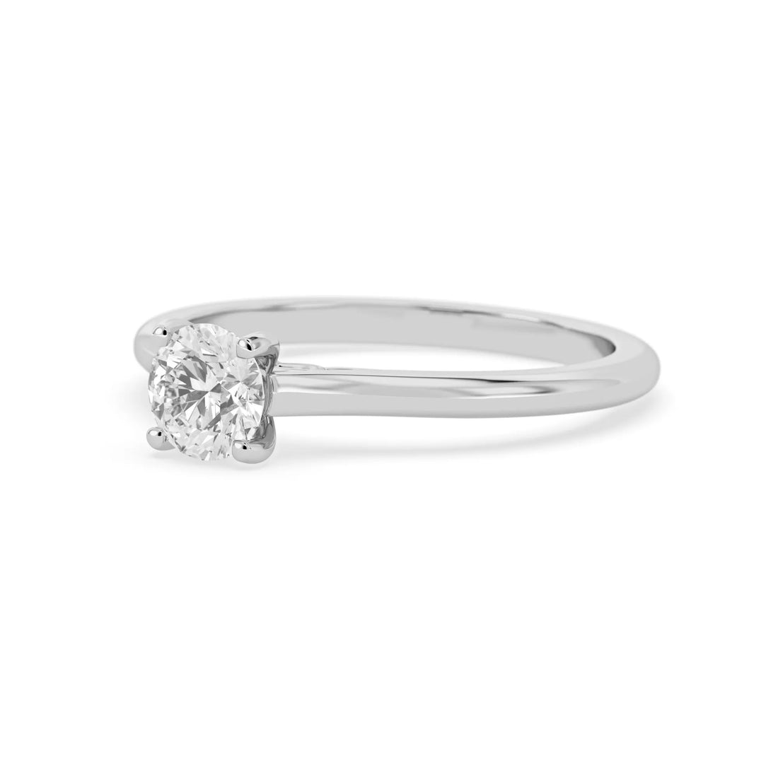 OctaPearl Round Cut Lab Grown Diamond Solitaire Engagement Ring