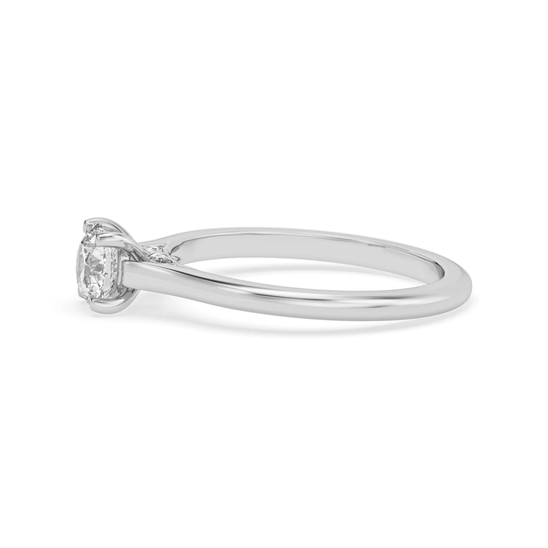 OctaPearl Round Cut Lab Grown Diamond Solitaire Engagement Ring