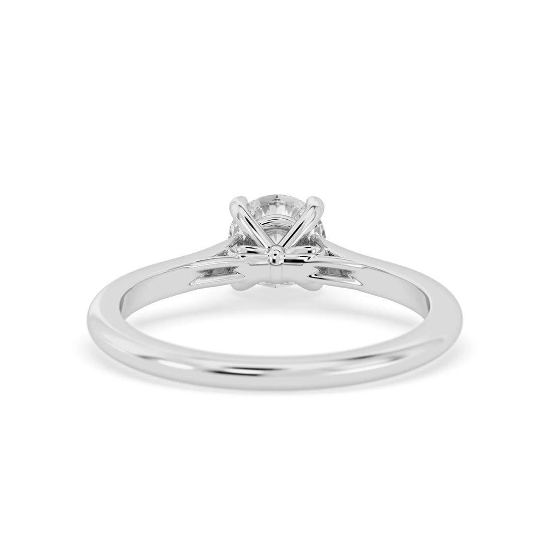 OctaPearl Round Cut Lab Grown Diamond Solitaire Engagement Ring