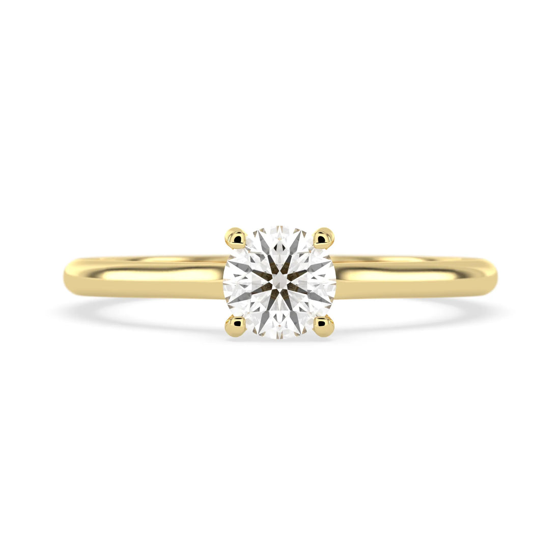 OctaPearl Round Cut Lab Grown Diamond Solitaire Engagement Ring