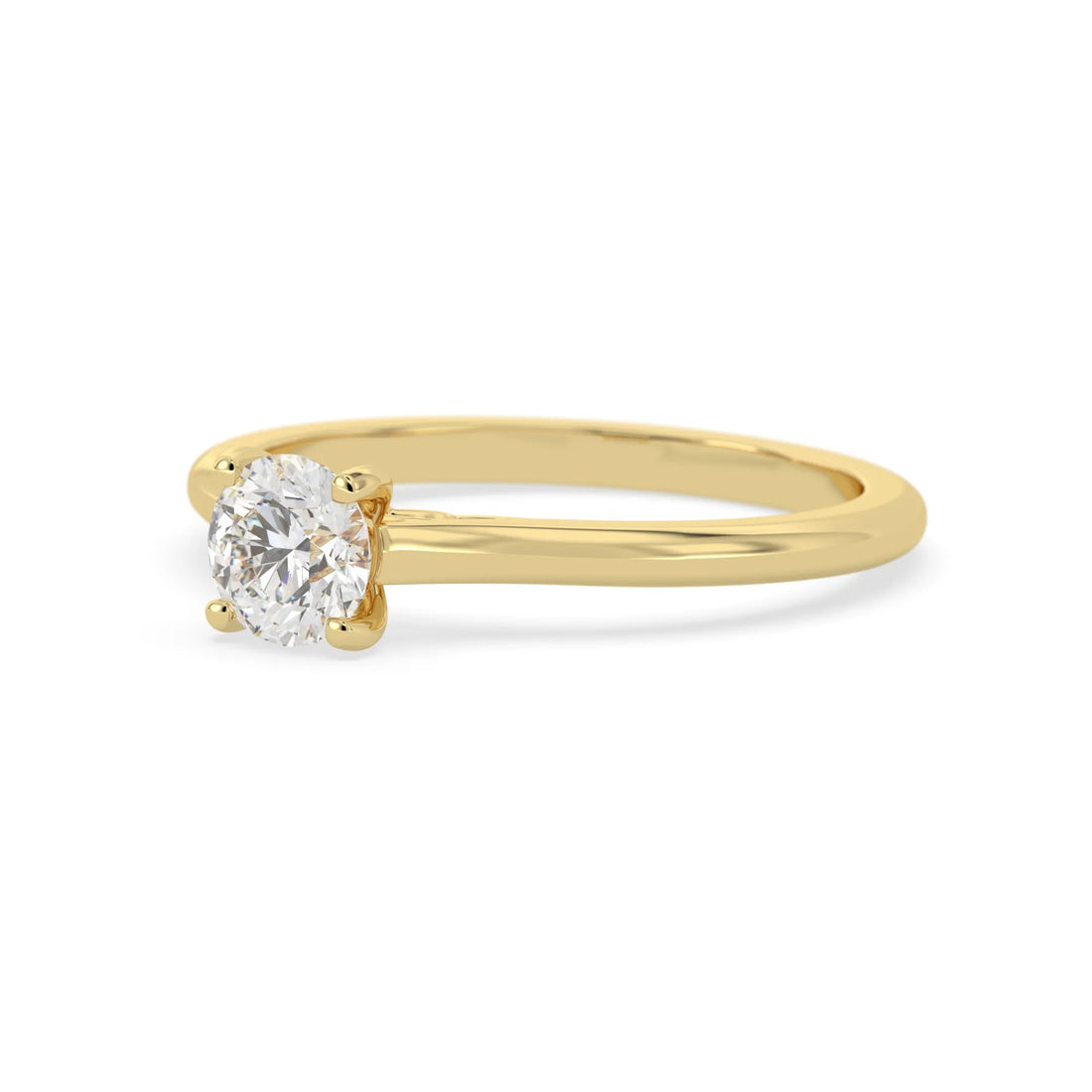 OctaPearl Round Cut Lab Grown Diamond Solitaire Engagement Ring