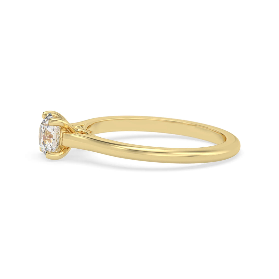 OctaPearl Round Cut Lab Grown Diamond Solitaire Engagement Ring