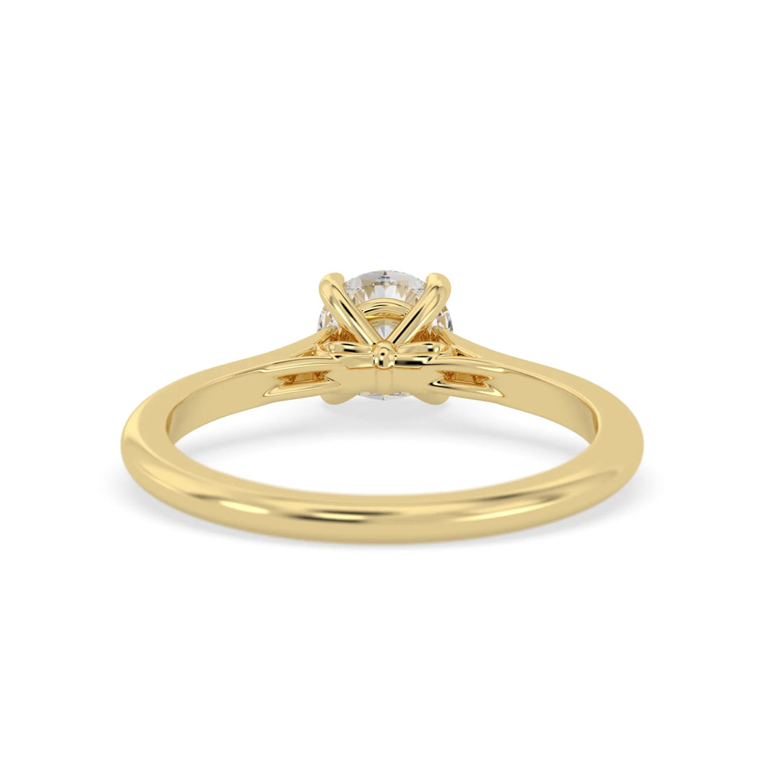OctaPearl Round Cut Lab Grown Diamond Solitaire Engagement Ring