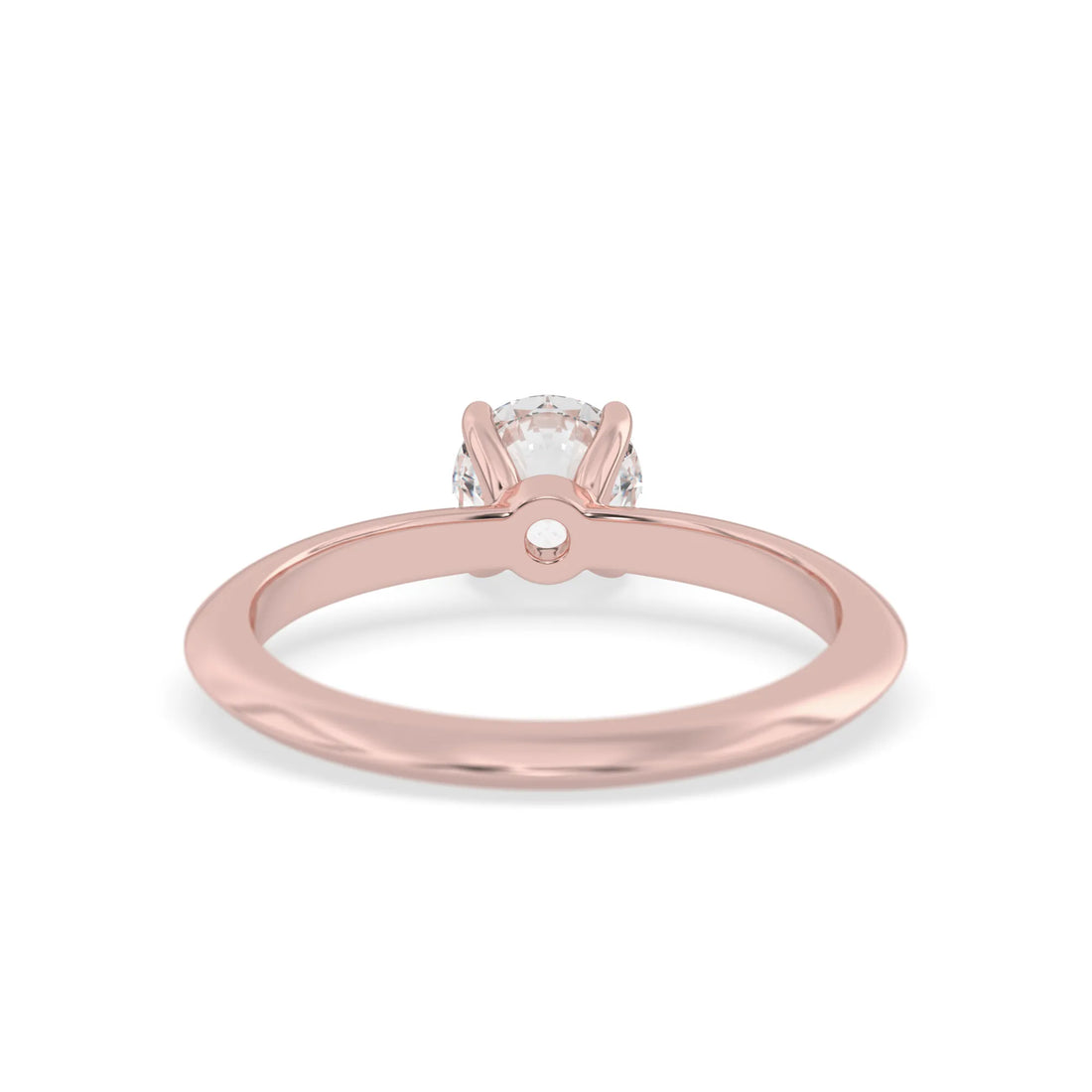 OctaPearl Round Cut Lab Grown Diamond Minimalist Solitaire Engagement Ring