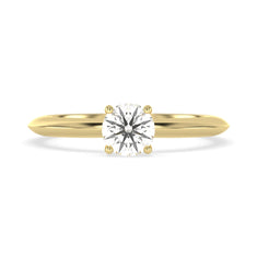 OctaPearl Round Cut Lab Grown Diamond Minimalist Solitaire Engagement Ring
