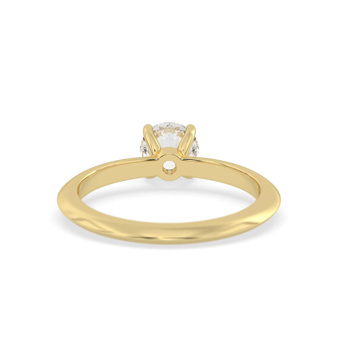 OctaPearl Round Cut Lab Grown Diamond Minimalist Solitaire Engagement Ring