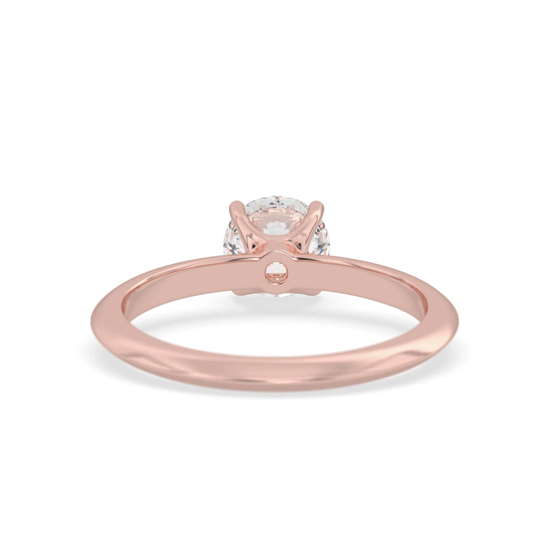 OctaPearl Round Lab Grown Diamond Solitaire Engagement Ring