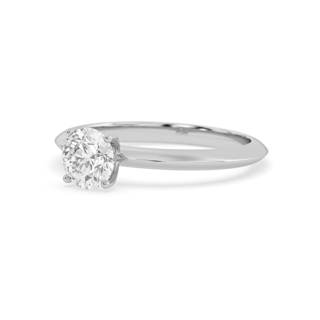 OctaPearl Round Lab Grown Diamond Solitaire Engagement Ring