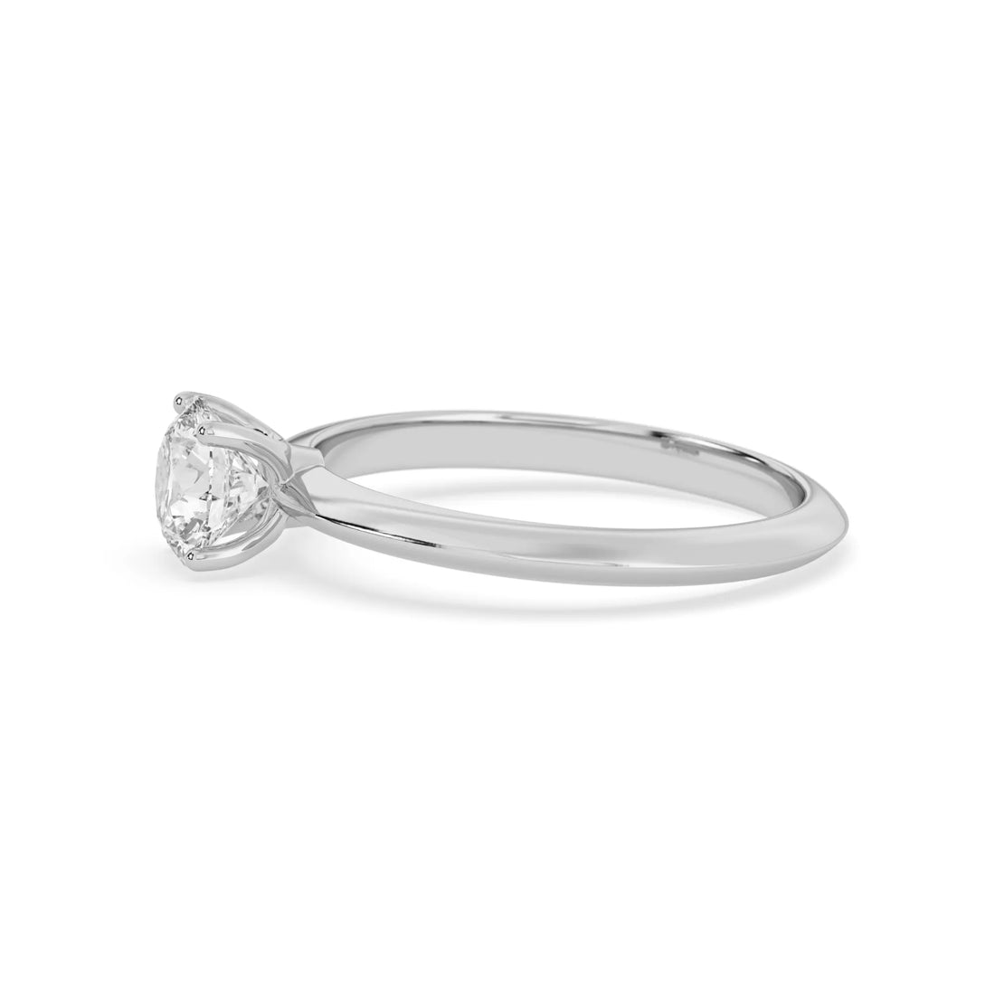 OctaPearl Round Lab Grown Diamond Solitaire Engagement Ring