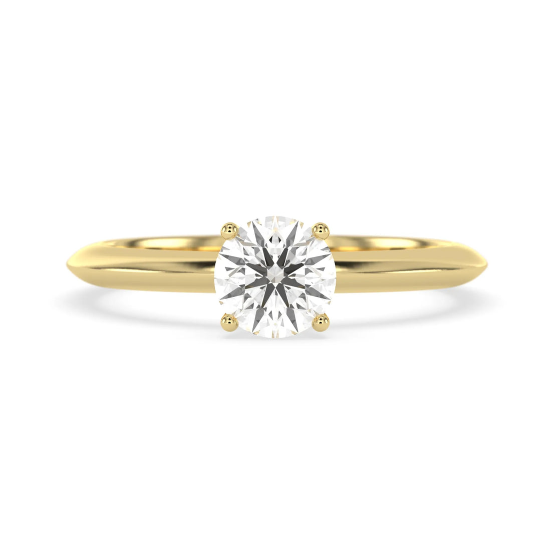 OctaPearl Round Lab Grown Diamond Solitaire Engagement Ring