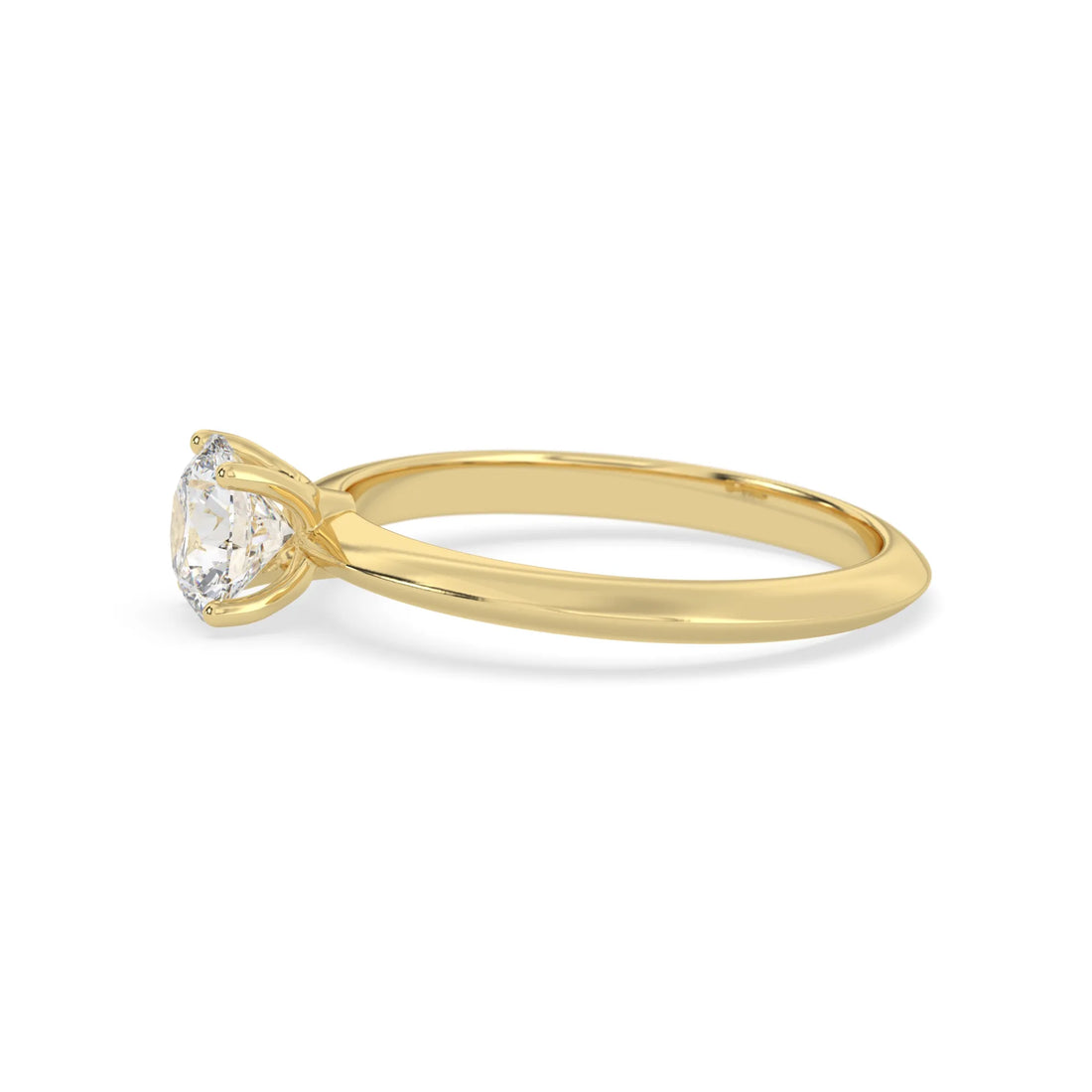 OctaPearl Round Lab Grown Diamond Solitaire Engagement Ring