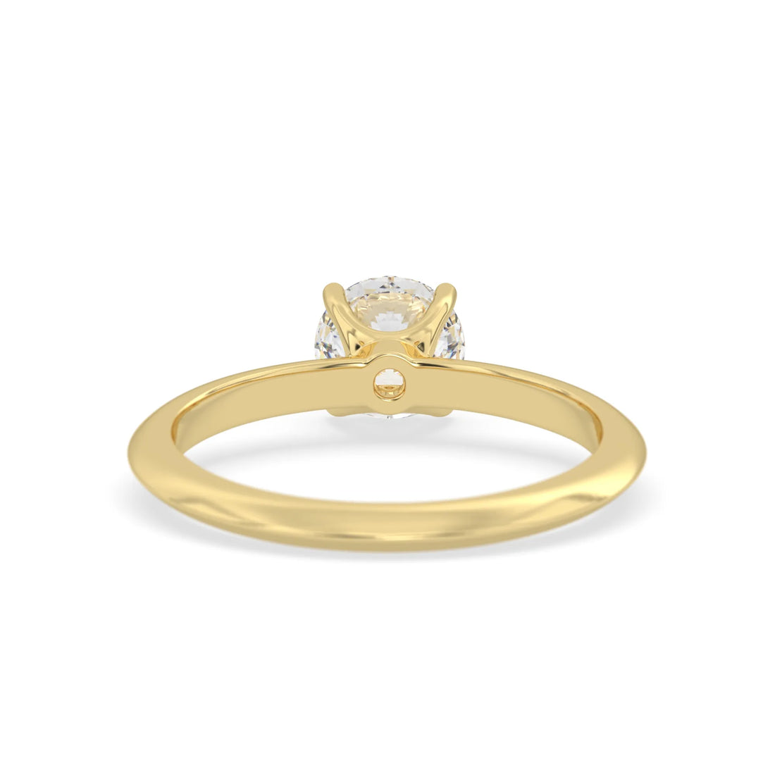 OctaPearl Round Lab Grown Diamond Solitaire Engagement Ring