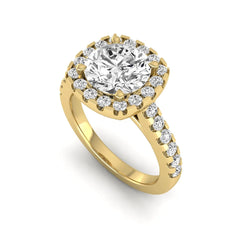 OctaPearl 2 ct Round Halo Prong Set Lab Grown Diamond Engagement Ring - alternate view