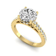 OctaPearl 2 ct Round Hidden Halo Lab Grown Diamond Engagement Ring - alternate view