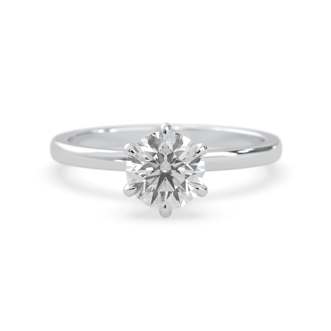 OctaPearl 1.5 ct Round Cut Lab Grown Diamond Hidden Halo Engagement Ring