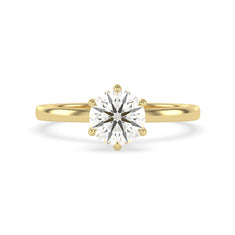 OctaPearl 1.5 ct Round Cut Lab Grown Diamond Hidden Halo Engagement Ring
