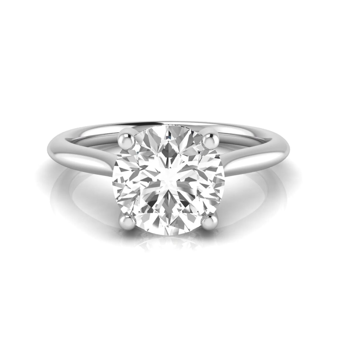 OctaPearl 2 ct Round Cut Lab Grown Diamond Hidden Halo Engagement Ring