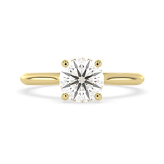 OctaPearl 2 ct Round Cut Lab Grown Diamond Hidden Halo Engagement Ring