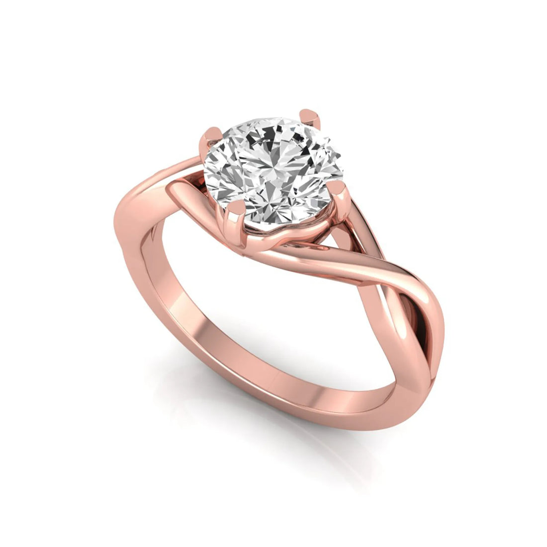 OctaPearl 1.5 ct Round Infinity Solitaire Lab Grown Diamond Engagement Ring