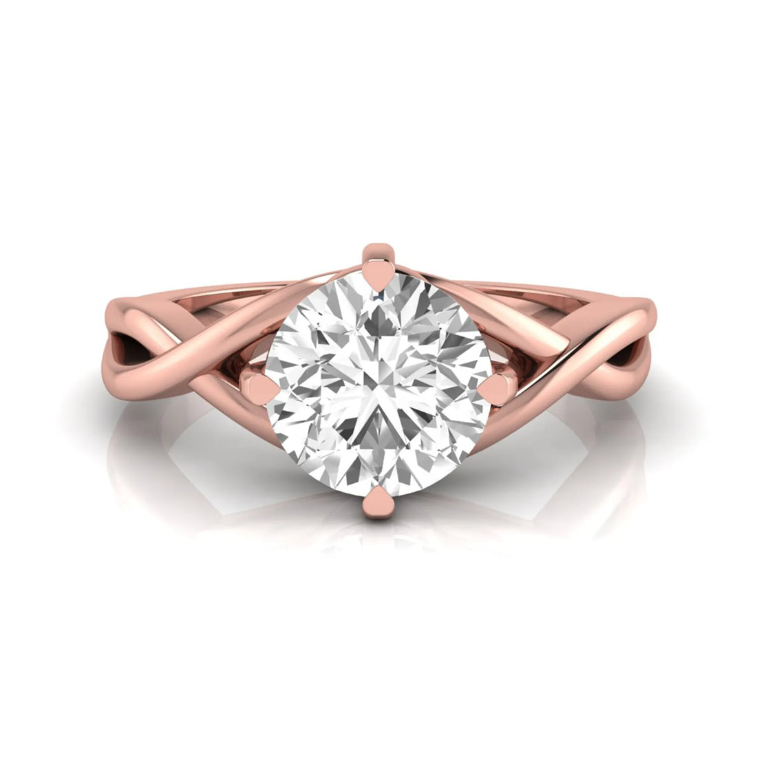 OctaPearl 1.5 ct Round Infinity Solitaire Lab Grown Diamond Engagement Ring