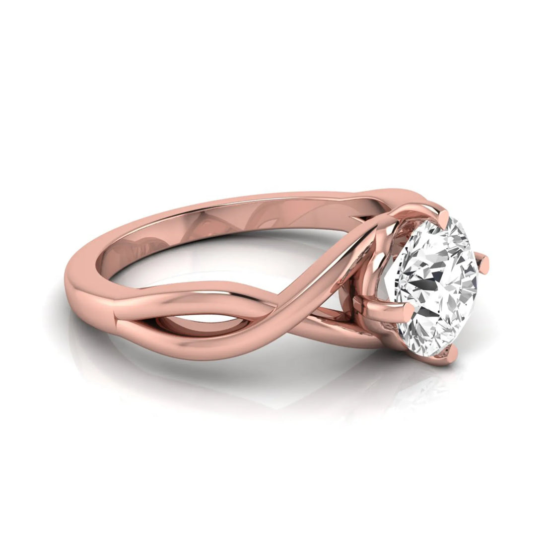 OctaPearl 1.5 ct Round Infinity Solitaire Lab Grown Diamond Engagement Ring