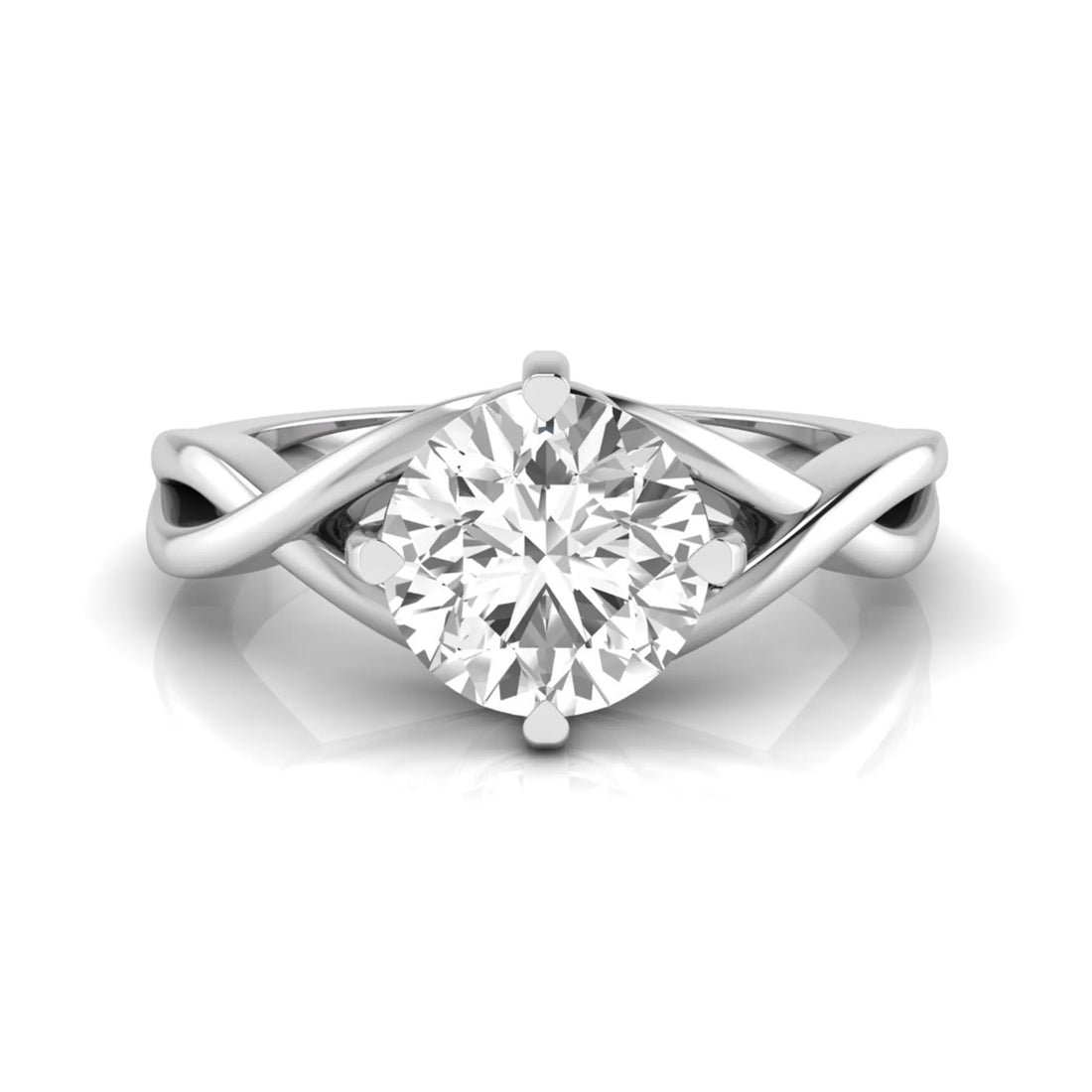 OctaPearl 1.5 ct Round Infinity Solitaire Lab Grown Diamond Engagement Ring