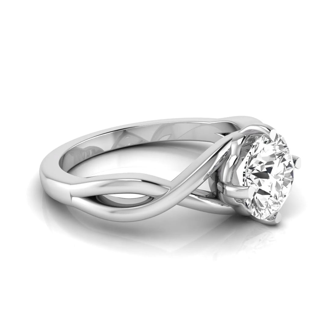 OctaPearl 1.5 ct Round Infinity Solitaire Lab Grown Diamond Engagement Ring