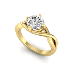 OctaPearl 1.5 ct Round Infinity Solitaire Lab Grown Diamond Engagement Ring - alternate view