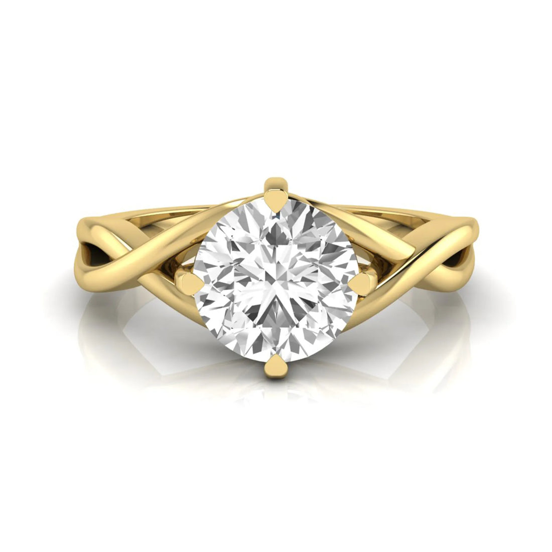 OctaPearl 1.5 ct Round Infinity Solitaire Lab Grown Diamond Engagement Ring