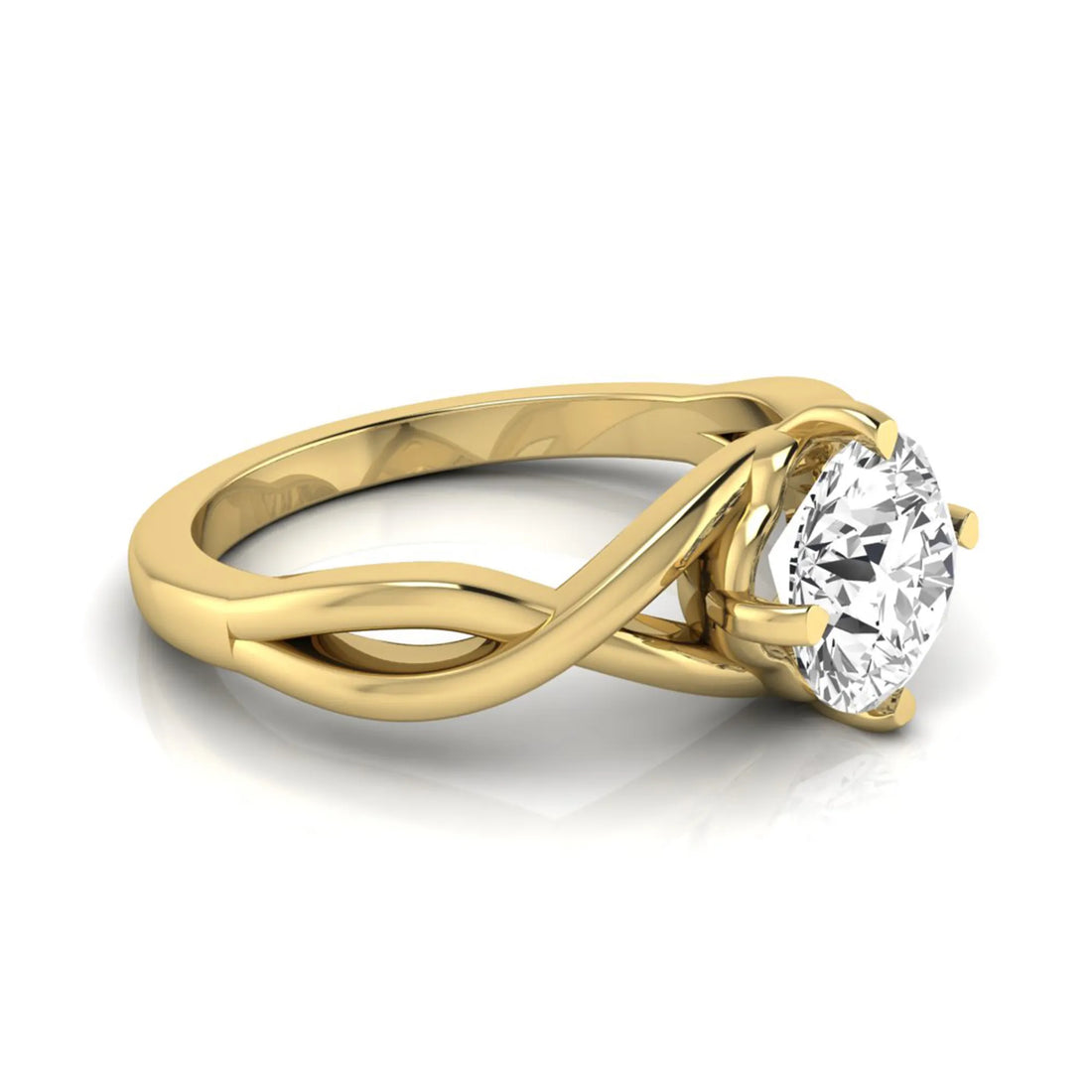 OctaPearl 1.5 ct Round Infinity Solitaire Lab Grown Diamond Engagement Ring