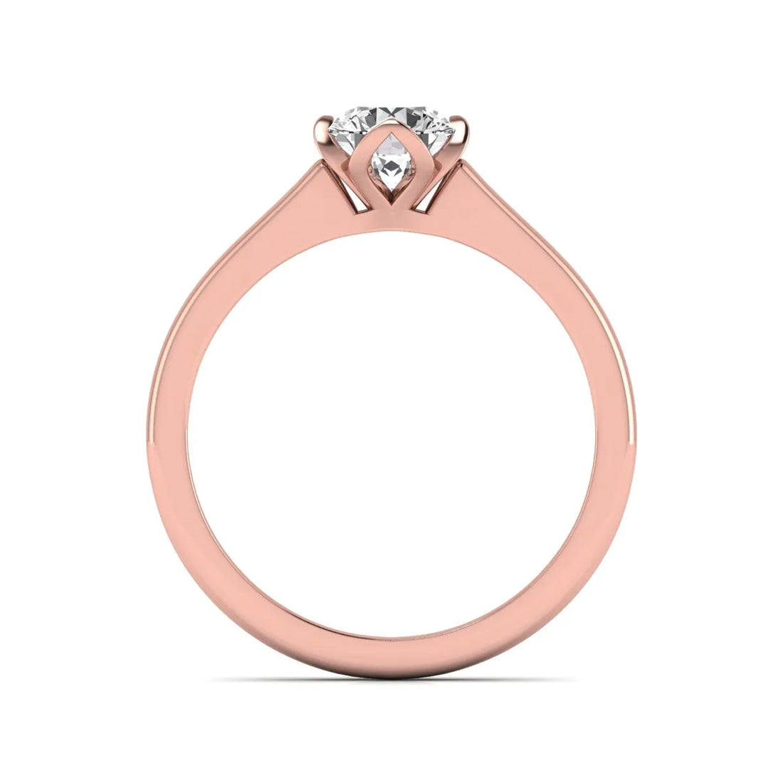 OctaPearl 1 ct Round Cut Lab Grown Diamond Solitaire Engagement Ring