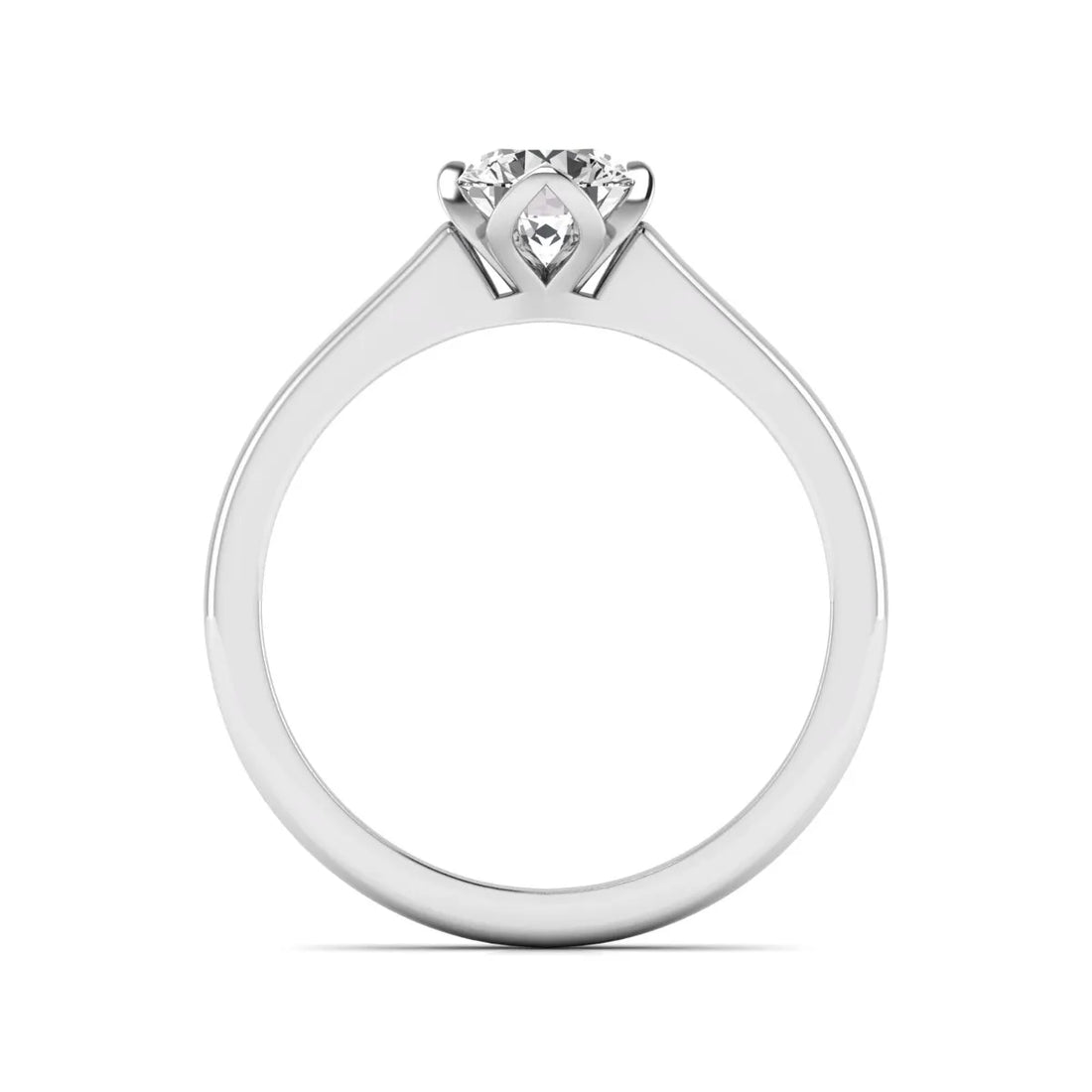 OctaPearl 1 ct Round Cut Lab Grown Diamond Solitaire Engagement Ring