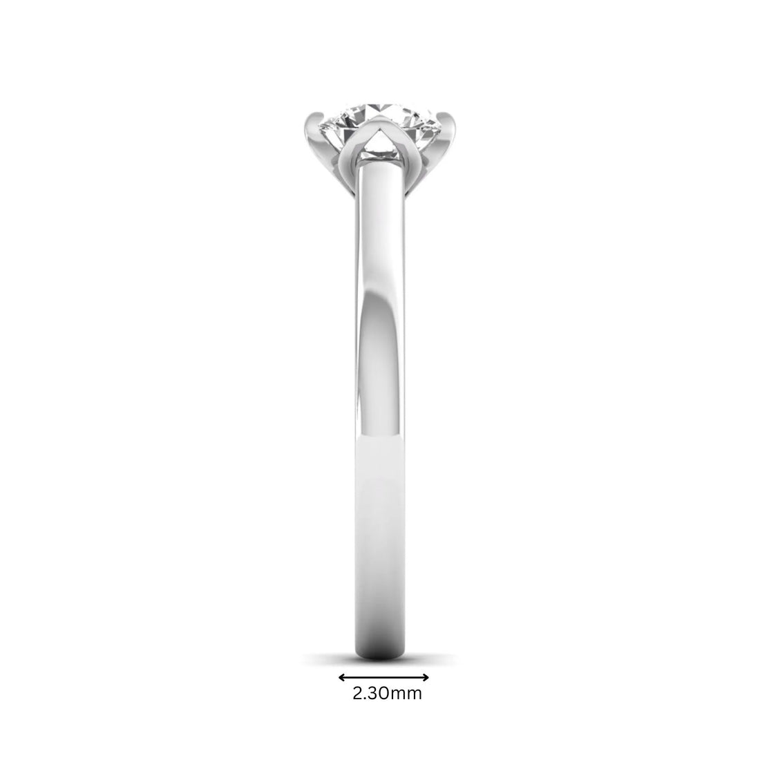 OctaPearl 1 ct Round Cut Lab Grown Diamond Solitaire Engagement Ring