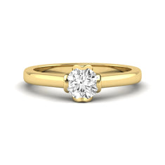 OctaPearl 1 ct Round Cut Lab Grown Diamond Solitaire Engagement Ring