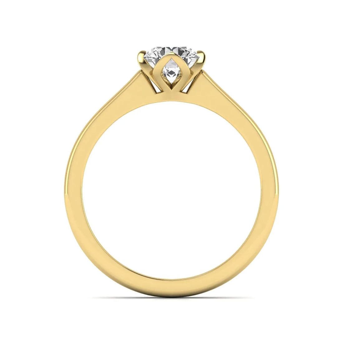 OctaPearl 1 ct Round Cut Lab Grown Diamond Solitaire Engagement Ring