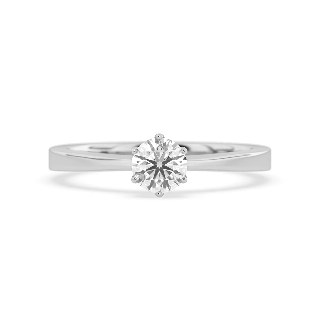 OctaPearl Round Lab Grown Diamond Solitaire Engagement Ring