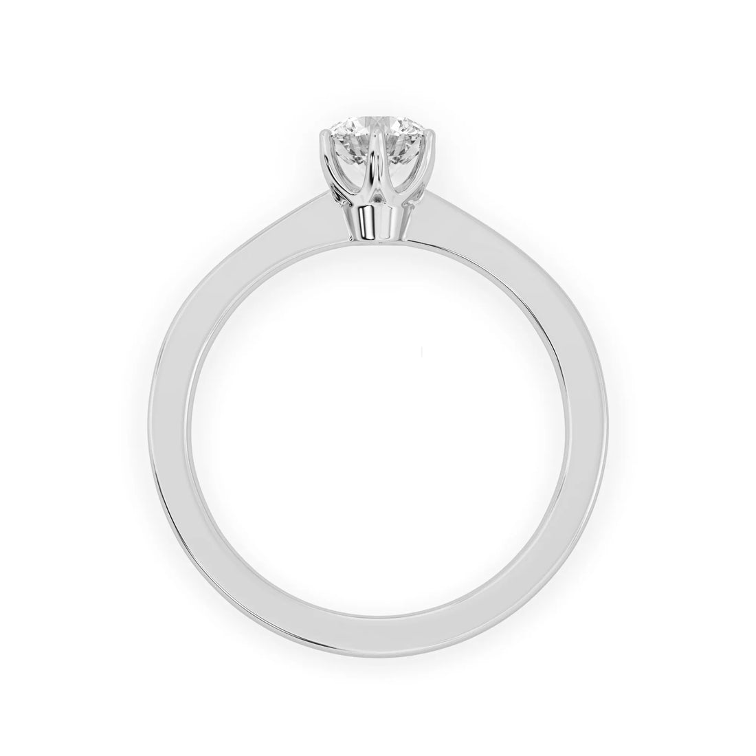 OctaPearl Round Lab Grown Diamond Solitaire Engagement Ring