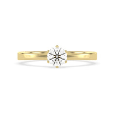OctaPearl Round Lab Grown Diamond Solitaire Engagement Ring