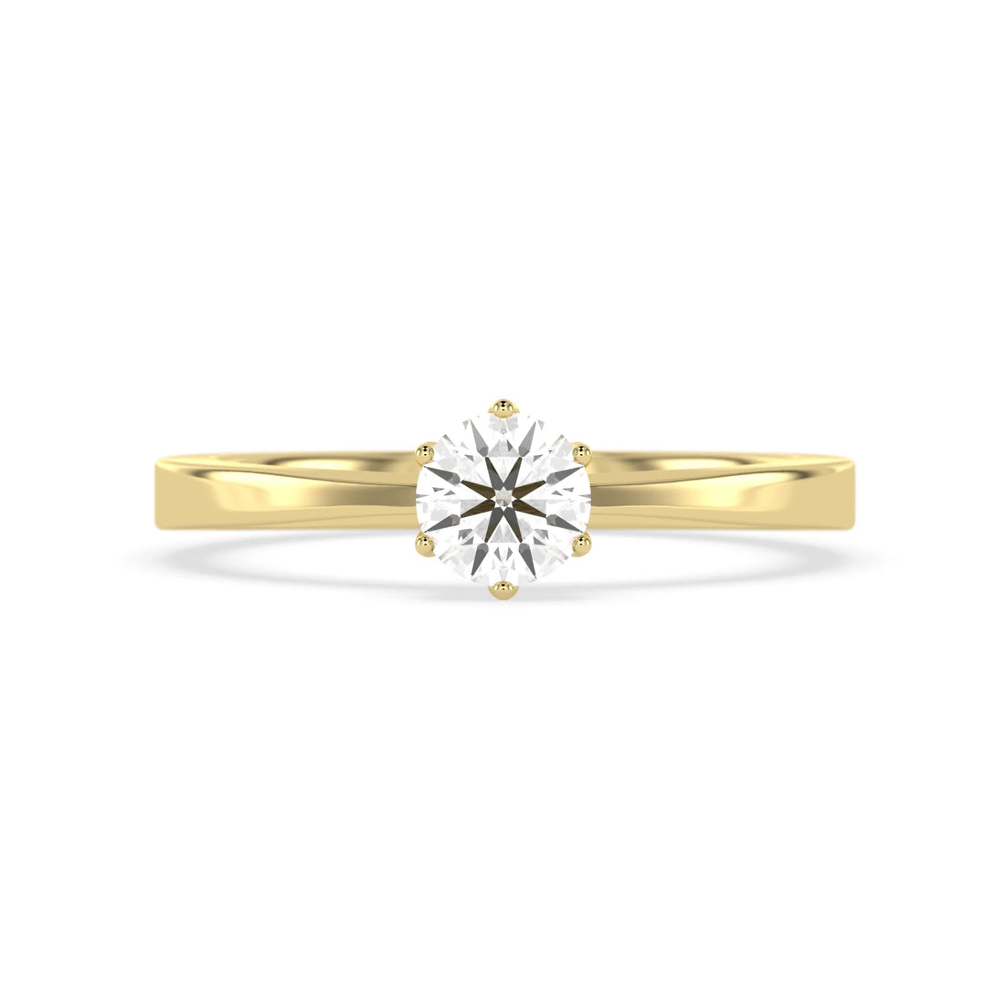 OctaPearl Round Lab Grown Diamond Solitaire Engagement Ring
