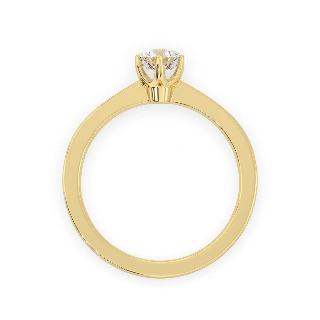 OctaPearl Round Lab Grown Diamond Solitaire Engagement Ring