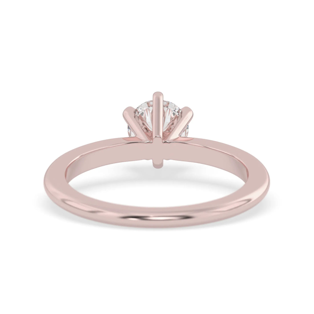 OctaPearl Round Lab Grown Diamond Solitaire Engagement Ring