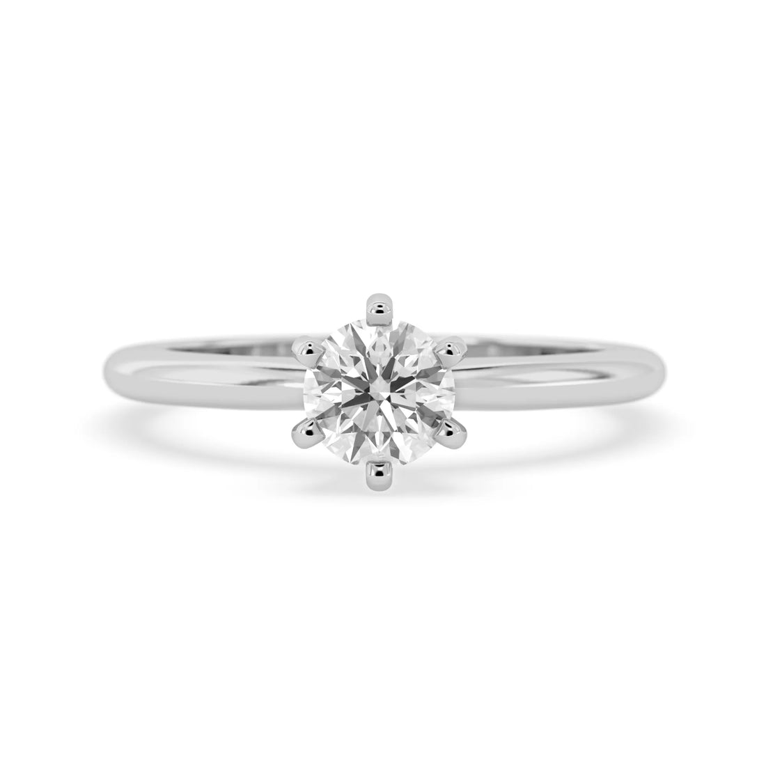 OctaPearl Round Lab Grown Diamond Solitaire Engagement Ring