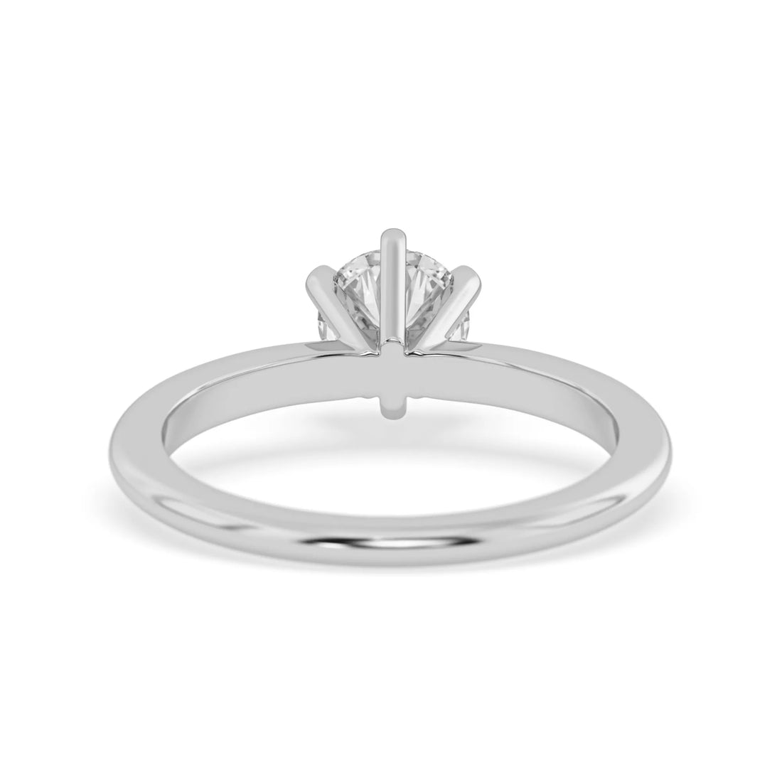OctaPearl Round Lab Grown Diamond Solitaire Engagement Ring