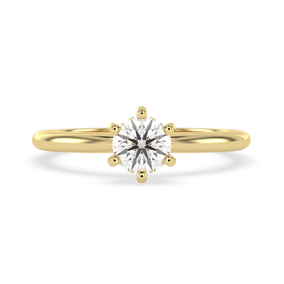 OctaPearl Round Lab Grown Diamond Solitaire Engagement Ring