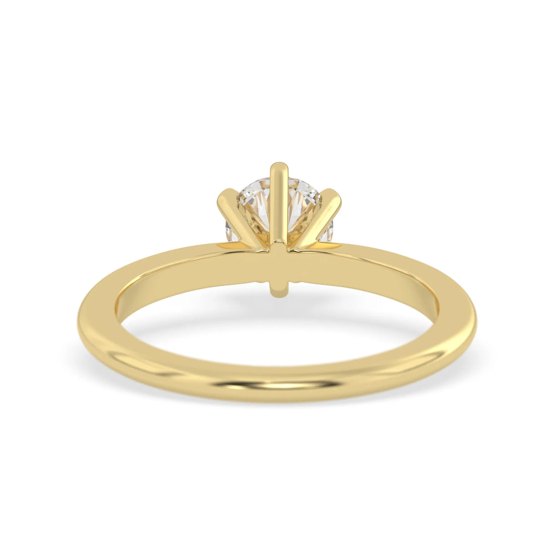OctaPearl Round Lab Grown Diamond Solitaire Engagement Ring