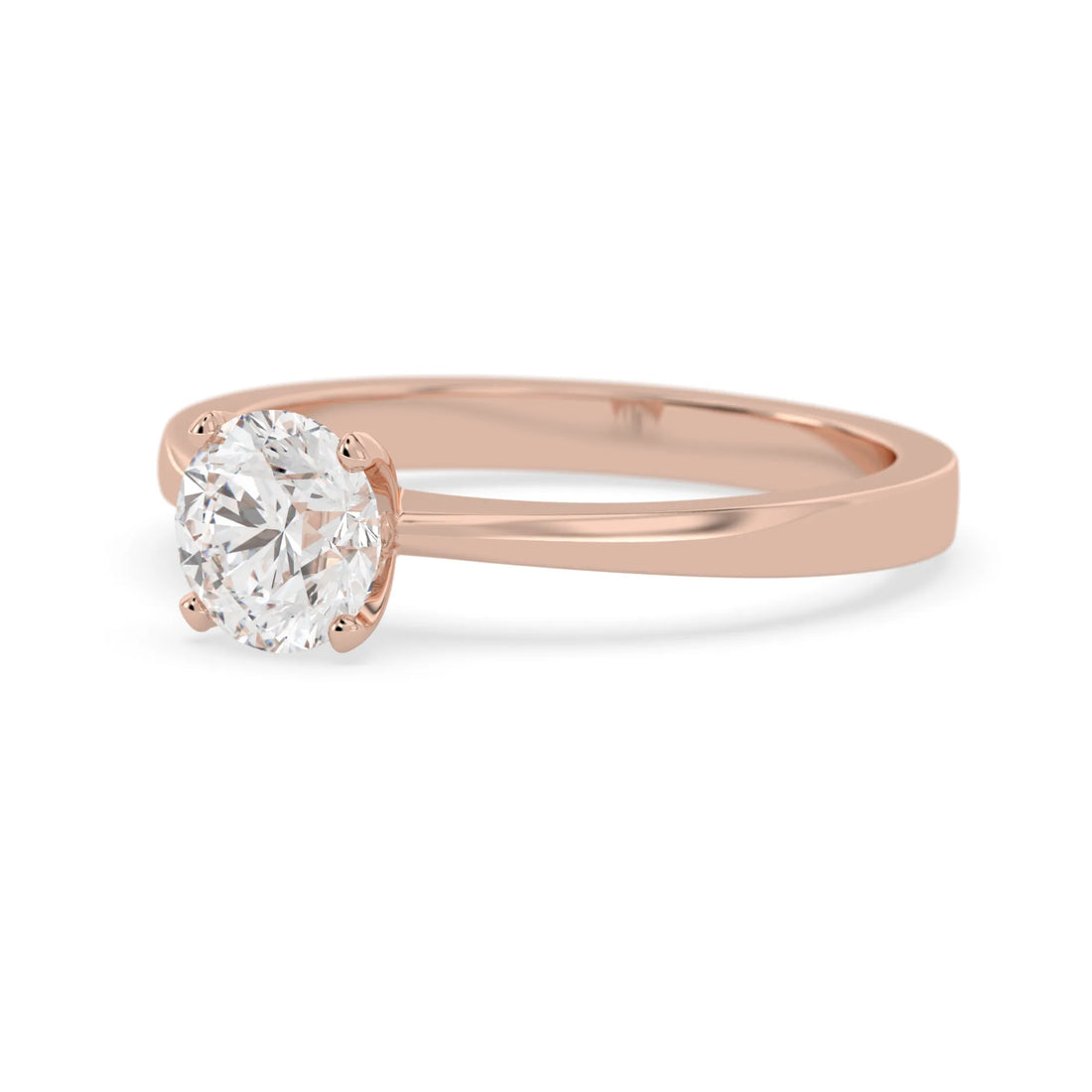 OctaPearl 1 ct Round Cut Lab Grown Diamond Solitaire Engagement Ring